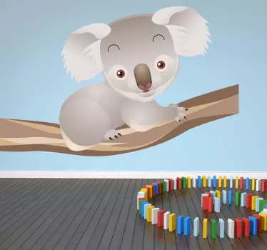 Koala on Branch Kids Decal - TenStickers