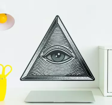 God-eye emoji vinyl sticker - TenStickers
