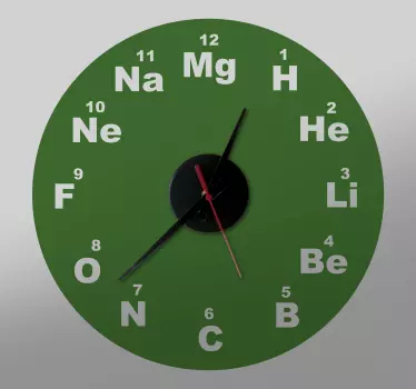 Naklejka na ścianę zegar chemiczny - TenStickers