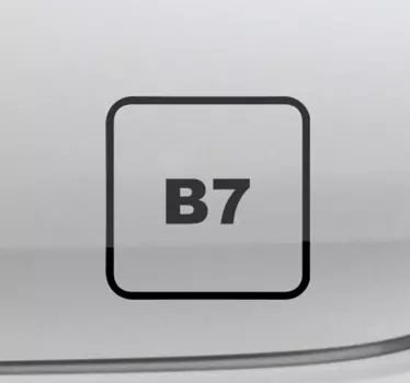 Naklejka na samochód olej napędowy B7 - TenStickers