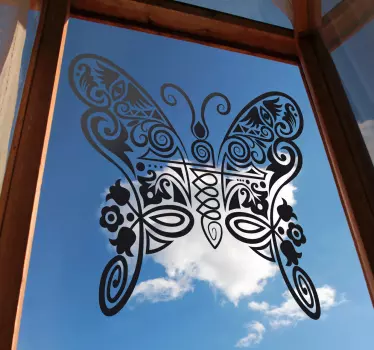 Sticker décoratif illustration papillon stylisé - TenStickers