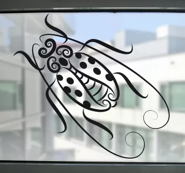 Naklejka dekoracyjna abstrakcyjny robak - TenStickers