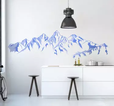 Snowy Mountain Wall Mural - TenStickers
