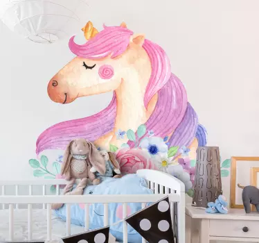 Sytle-Carry Unicorn Wall Decal Stickers, Girls Room Decor, Unicorn Wall  Sticker Decor for Gilrs Kids Bedroom Birthday Party