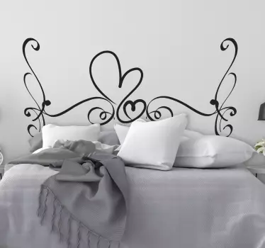 Naklejka nad łóżko serce ozdobne - TenStickers