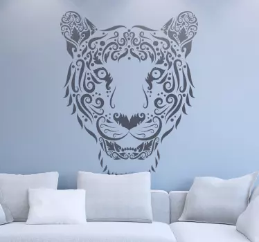 Abstract Tiger Decal - TenStickers