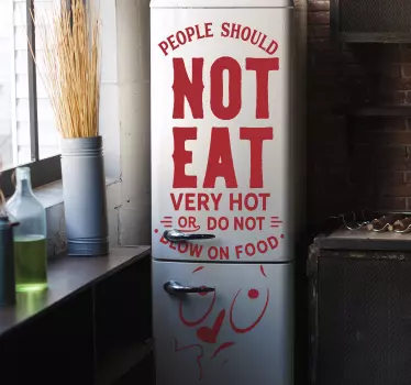 Eat or not to eat fridge sticker - TenStickers