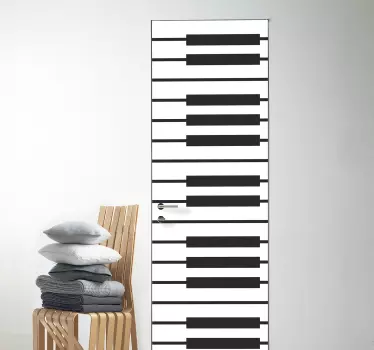 αυτοκόλλητο βινυλίου πόρτας πλακιδίων πιάνου - TenStickers