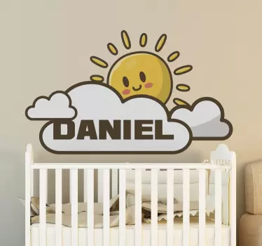 Sun over cloud Childrens Bedroom Wall Sticker - TenStickers