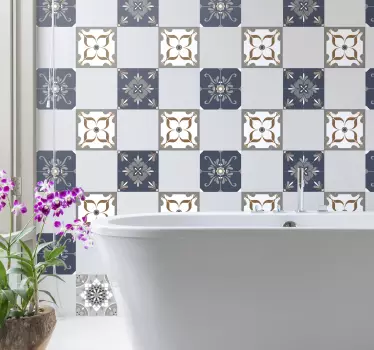 Classic Flowers tile sticker - TenStickers