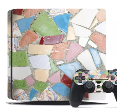 Naklejka na PS4 Kolorowe kamienie - TenStickers
