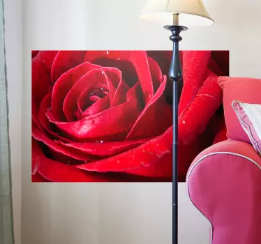 Photo murale rose rouge - TenStickers
