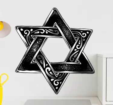 Jewish Star of David Symbol wall sticker - TenStickers