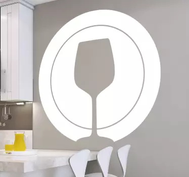 Glass and plate cutlery wall sticker - TenStickers