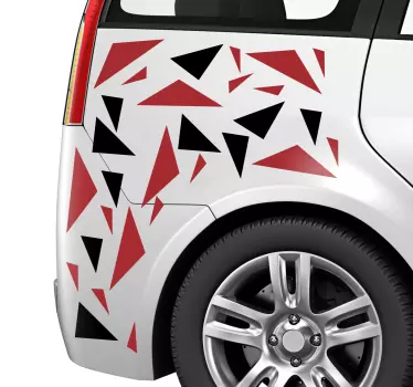 Modern triangles Car Sticker - TenStickers