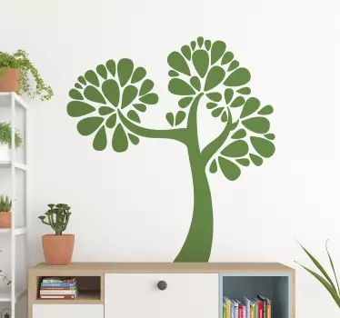 Supported tree tree wall sticker - TenStickers