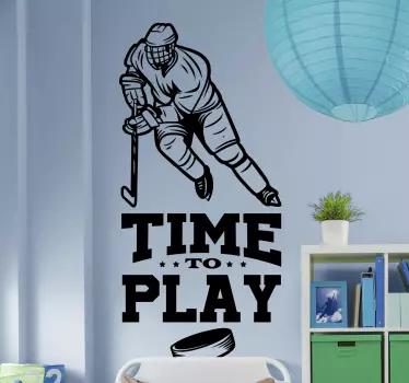 Sport Aufkleber Hockey Time To Play - TenStickers