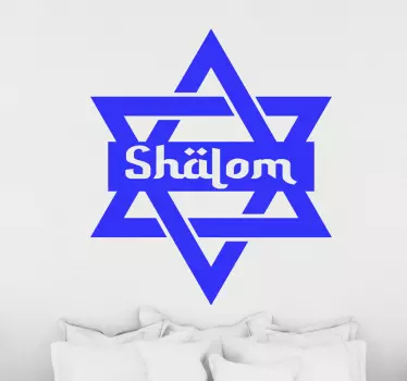 Star of David Shalom emoji sticker - TenStickers