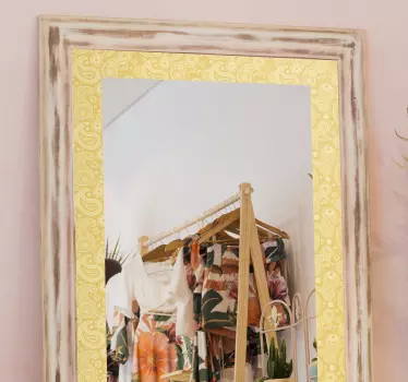 Arabska nalepka z ogledalom paisley - TenStickers