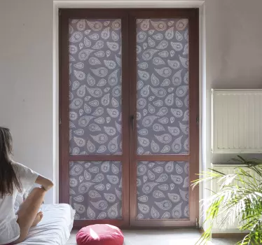 Ying Yang paisley window sticker - TenStickers