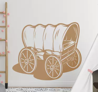 Sticker Chariot de cow-boy - TenStickers