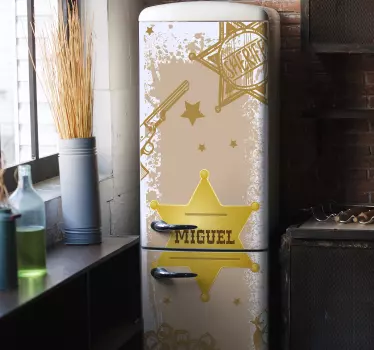 Ecuson de șerif cu autocolant de frigider - TenStickers