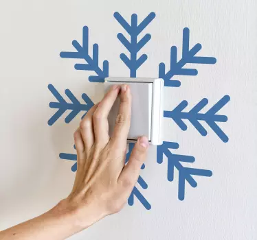 Christmas Snowflakes  light switch sticker - TenStickers