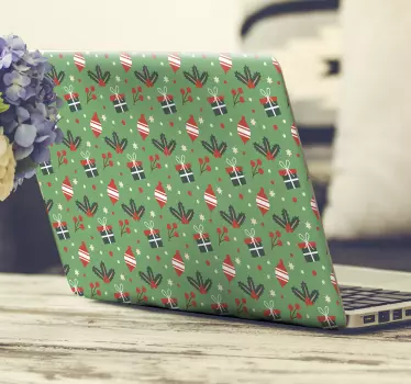 Naljepnica na laptop božićni bomboni - TenStickers