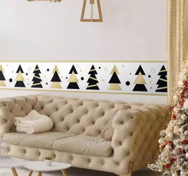 Jul elegant træ julemærkat - TenStickers