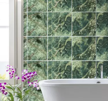 Zöld márvány textúrájú fali matrica - TenStickers