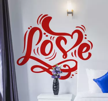 Cute love bedroom quote love sticker - TenStickers