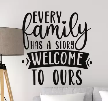 Family quote home text wall sticker - TenStickers