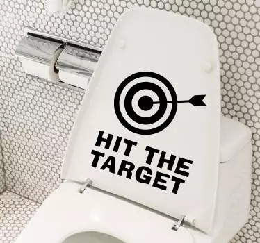Hit the target toilet  Sticker - TenStickers