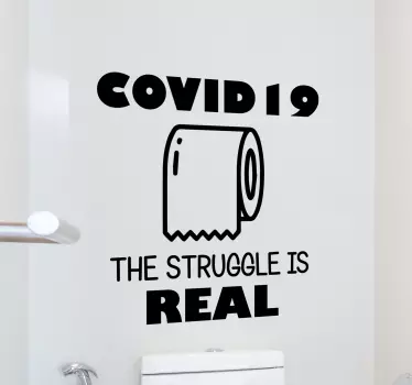 Nalepka za toaletni papir corona vinil - TenStickers