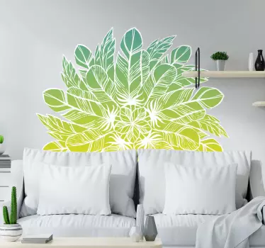 Ornamental mandala with feathers floral  sticker - TenStickers