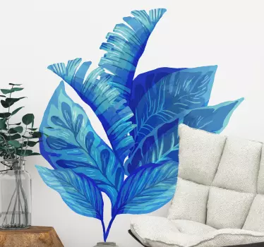 Unique blue monster plant wall sticker - TenStickers