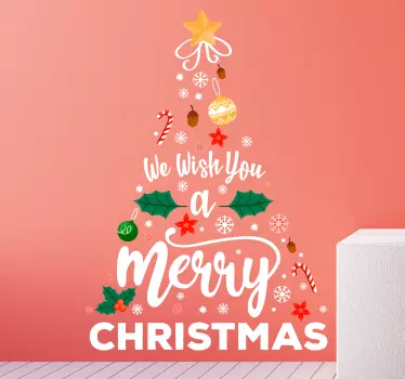 Christmas ornamental tree sticker - TenStickers
