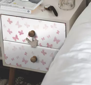 Pink butterflies  furniture sticker - TenStickers