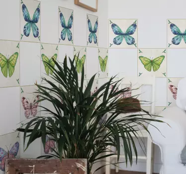 Butterflies  tile vinyl sticker - TenStickers