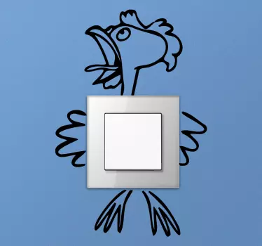 Crushed cock light switch sticker - TenStickers