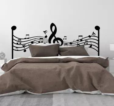 Treble clef classical music decal - TenStickers