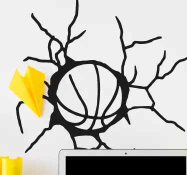 3d basketball bold effekt klistermærke - TenStickers