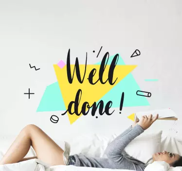 Well done triangles furniture decal - TenStickers