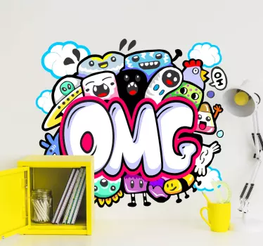 OMG furniture vinyl sticker - TenStickers
