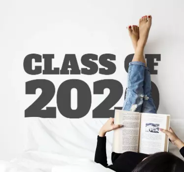 Class of 2020 text wall sticker - TenStickers