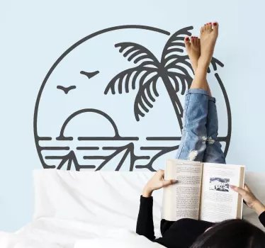 Sörf plaj logosu sörf çıkartması - TenStickers