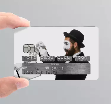 autocolante de empresário tira dinheiro de cartão de crédito - TenStickers