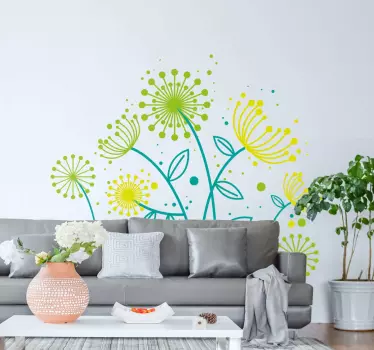 Dandelion flower wall sticker - TenStickers