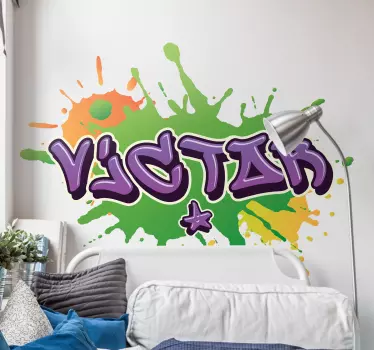 Graffiti name swirl urban sticker - TenStickers