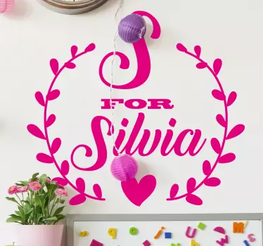 Letter and name  Personalised decal - TenStickers